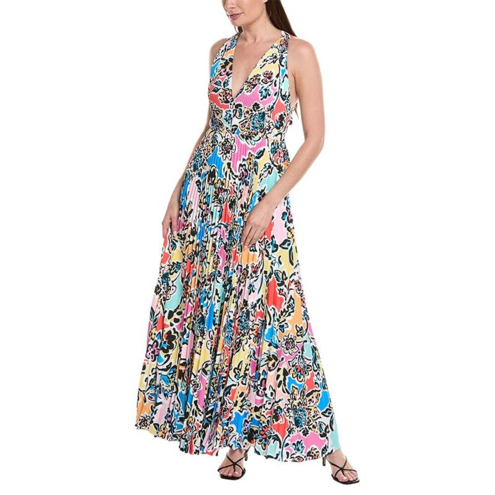 Milly Womens  Oria Rainbow Oasis Maxi Dress